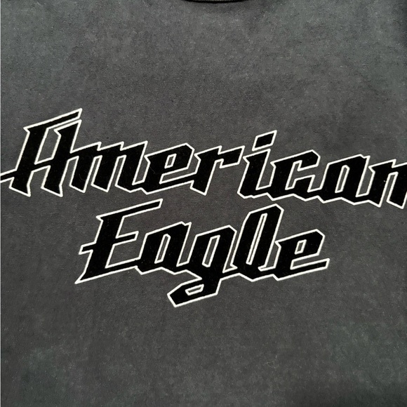 American Eagle Outfitters Men's Charcoal Tee - Picture 7 of 8